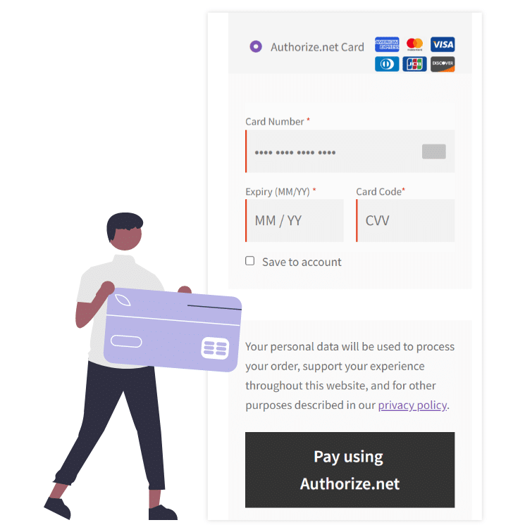 Seamless Checkout with Major Credit & Debit Cards