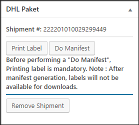 DHL Before Printing Label