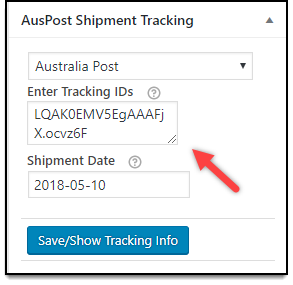 ELEX WooCommerce Australia Post Shipping | AusPost Shipment Tracking ID