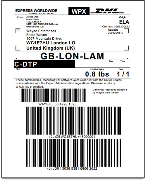 ELEX WooCommerce DHL Express Shipping | DHL Express Return Label