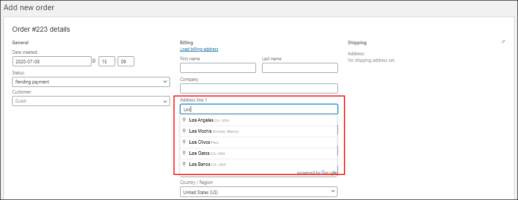ELEX Address Validation & Google Address Autocomplete Plugin for WooCommerce | Google Address Autocomplete on Admin Side Orders