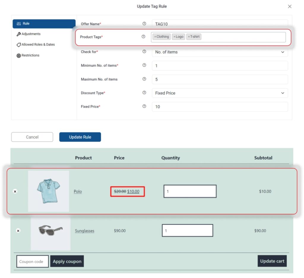 Offer Discounts based on WooCommerce Product Tags