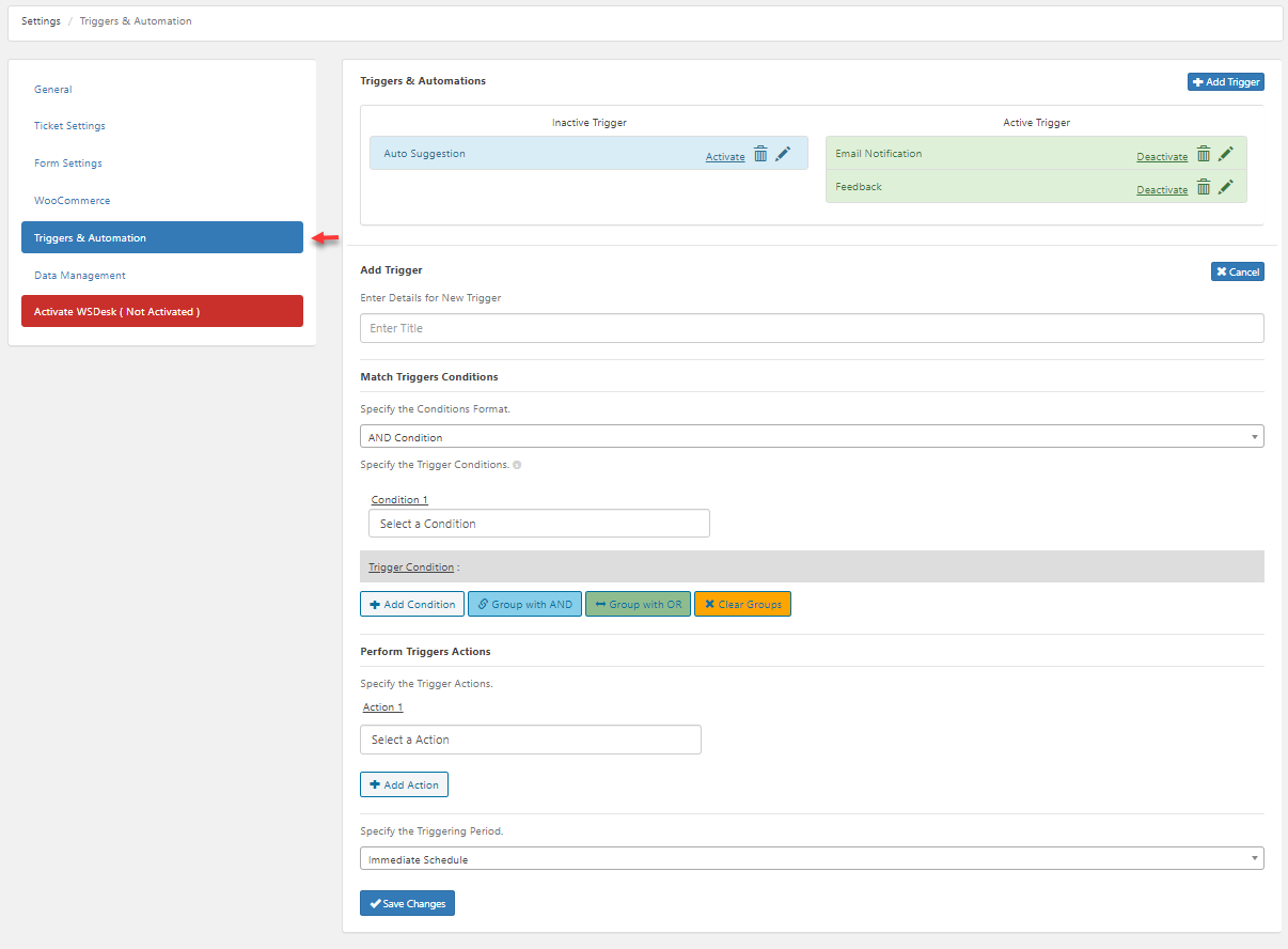 WSDesk - ELEX WordPress Helpdesk & Customer Support Ticket System Plugin | Triggers & Automation