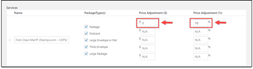 USPS Price Adjustments