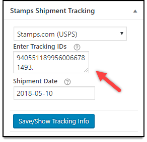 ELEX WooCommerce Stamps.com-USPS | Shipment Tracking ID