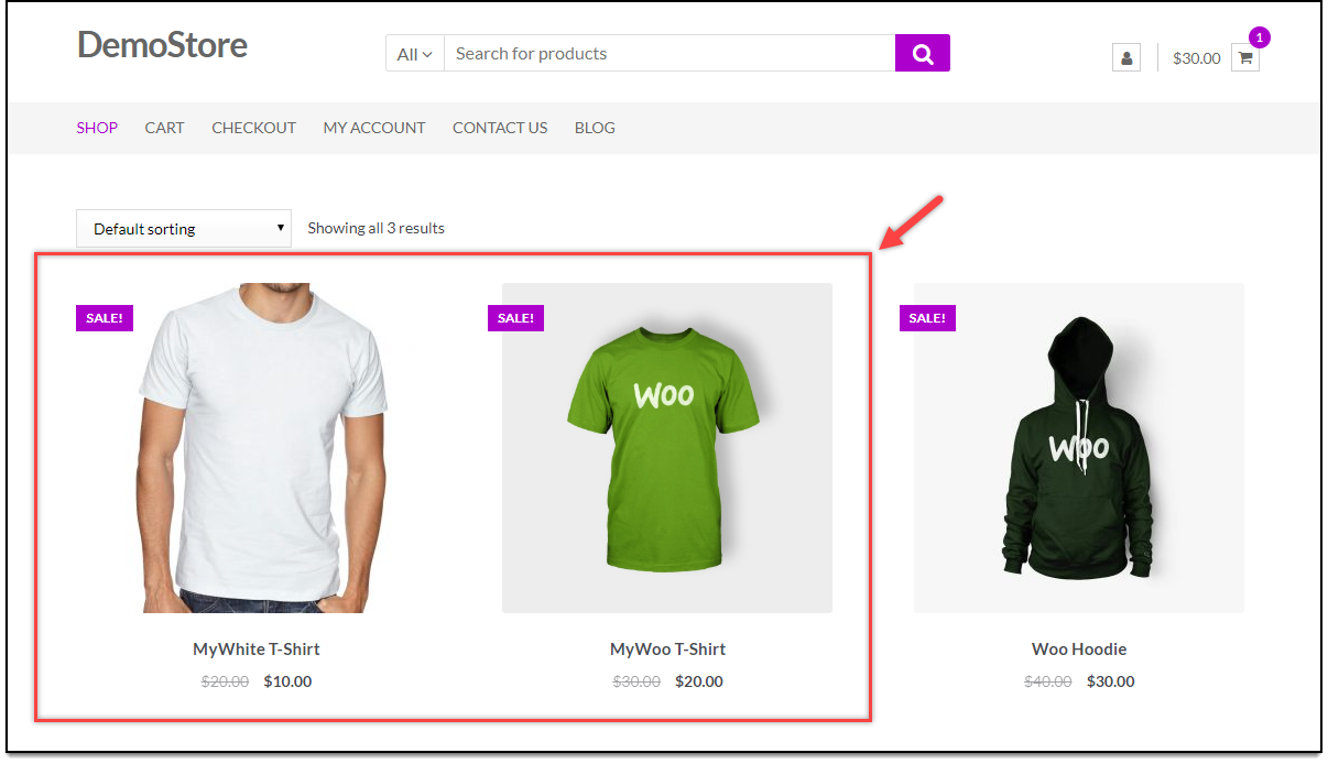 WooCommerce Bulk Edit Products | Products Available on the Shop page