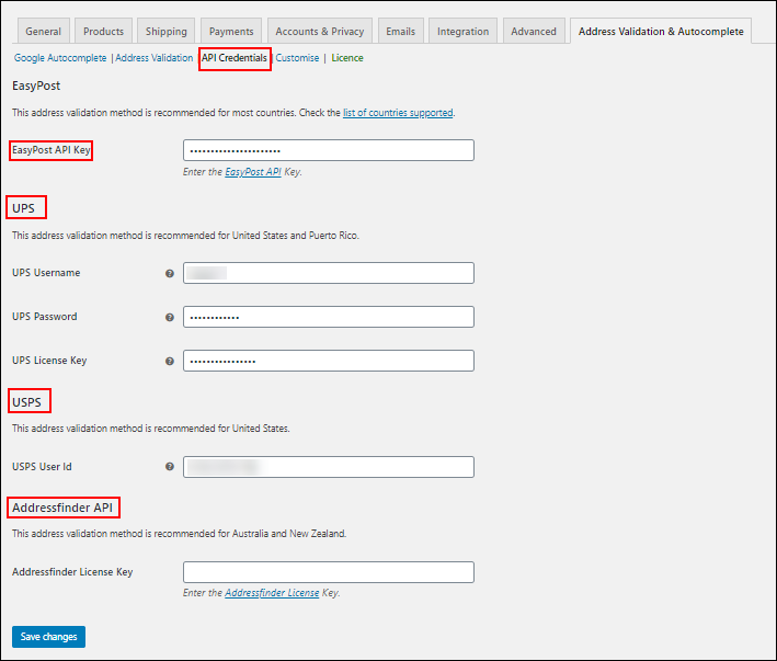 How to set up ELEX Address Validation & Google Address Autocomplete Plugin for WooCommerce? | API Credentials