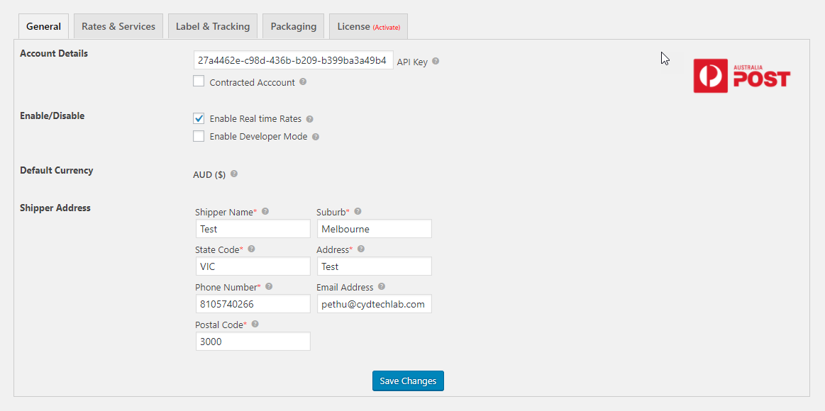 WooCommerce Australia Post Shipping Plugin with Print Label & Tracking