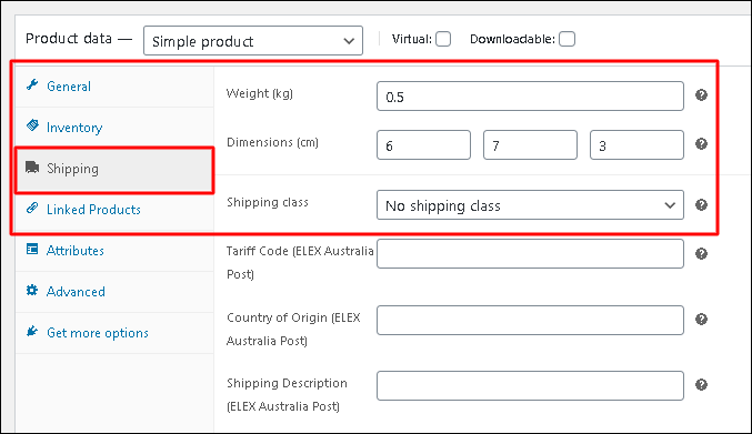How to Troubleshoot WooCommerce Australia Post Shipping Plugin with Print Label & Tracking | Enter the correct weight and dimensions