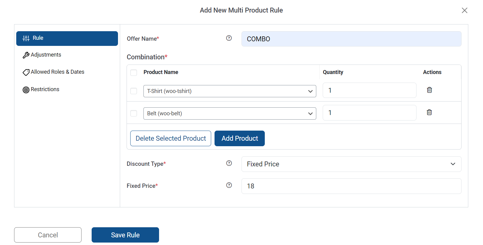 Multi-Product Rules | Dynamic Pricing and Discounts