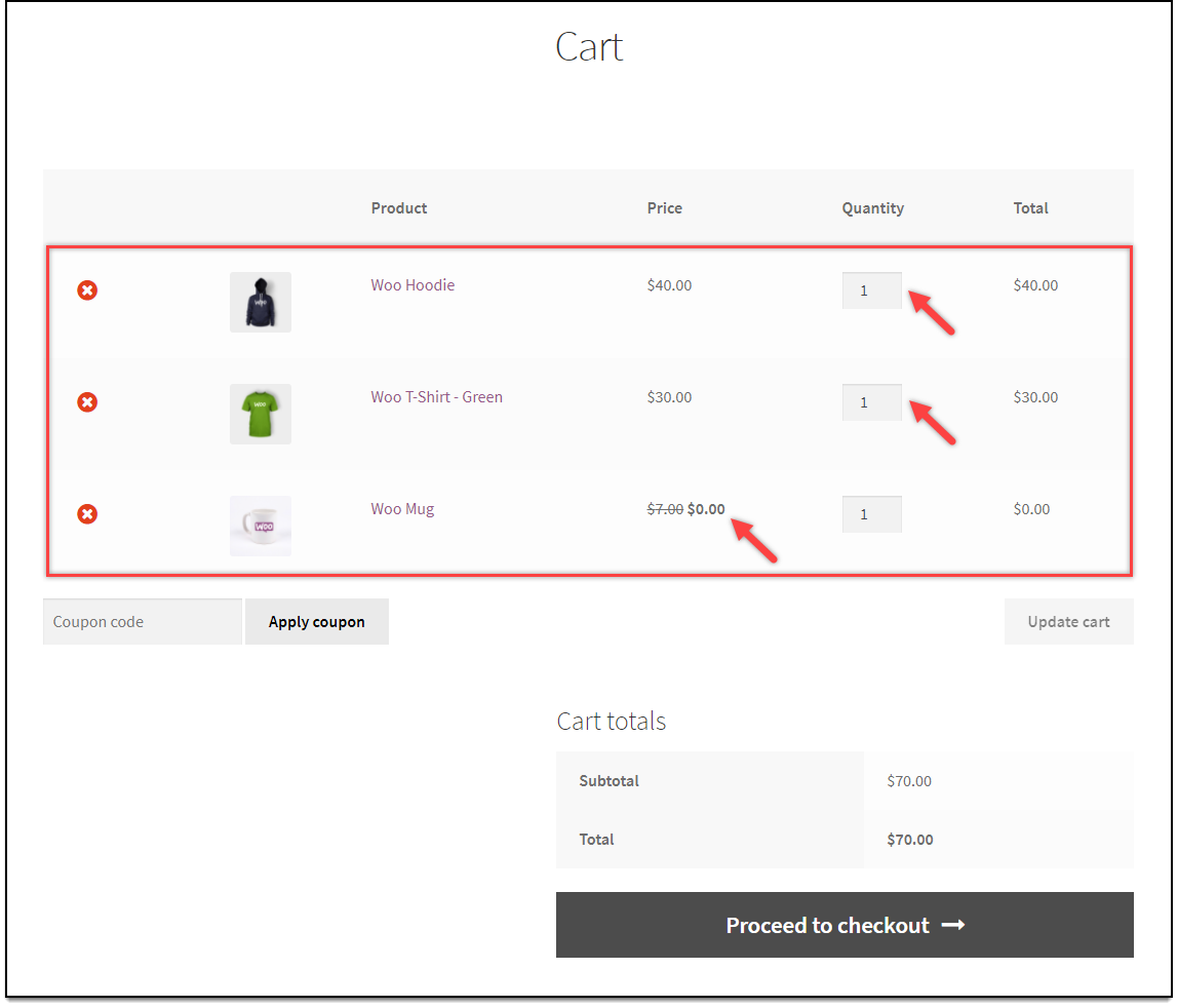 WooCommerce Dynamic Pricing & Discounts | Buy One Get One Category Rule Applied