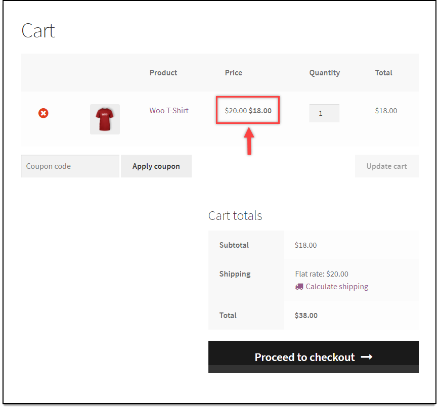 WooCommerce Dynamic Pricing and Discounts | Price display in Cart page