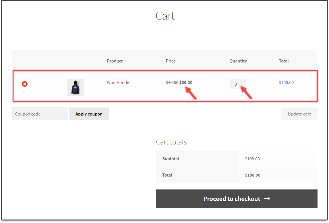 WooCommerce Dynamic Pricing & Discounts | Product Rule Applied