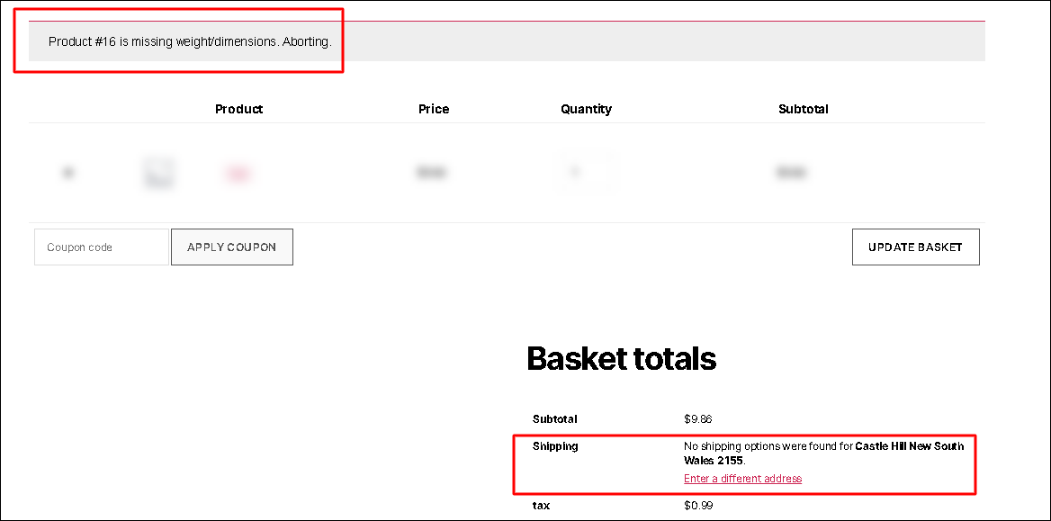 How to Troubleshoot WooCommerce Australia Post Shipping Plugin with Print Label & Tracking | product is missing alert on the cart page