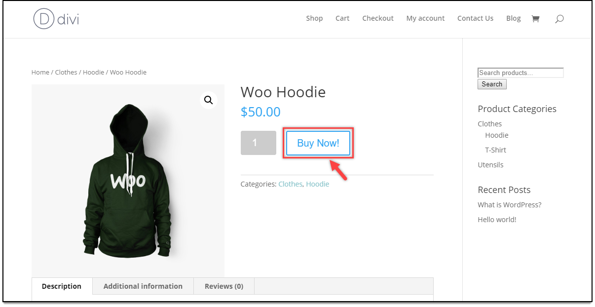 Divi - WooCommerce Catalog Mode | Add to Cart replaced for Customers on the Shop page