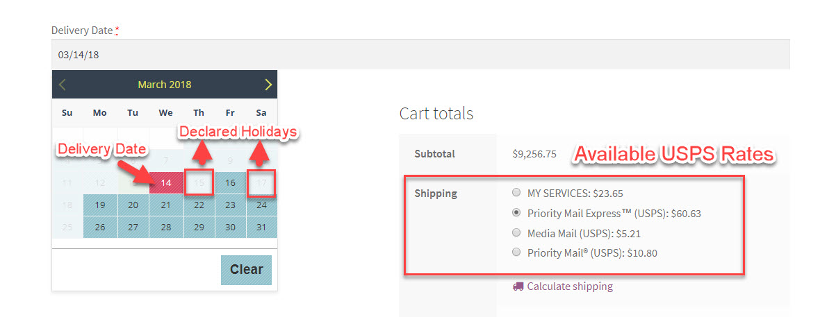 WooCommerce USPS Shipping Plugin Integrated with Order delivery Plugin