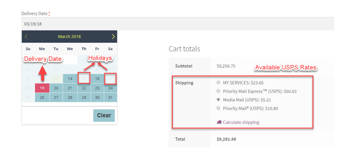 WooCommerce USPS Shipping Plugin Integrated with Order delivery Plugin