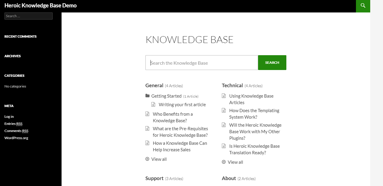 WordPress Knowledge Base