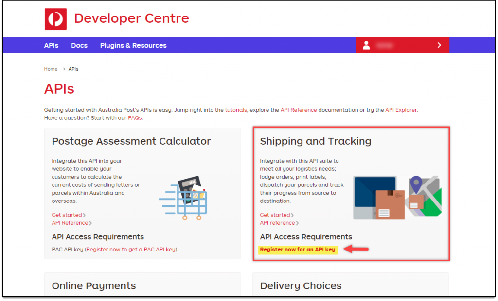 How to obtain Australia Post credentials? - ELEXtensions