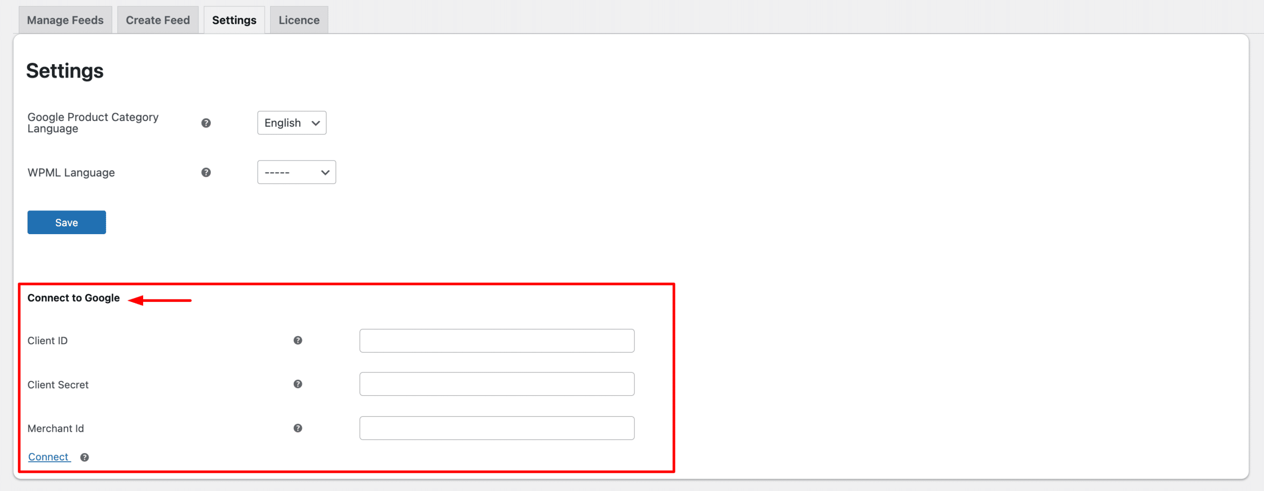 Connect to Google_Settings Tab
