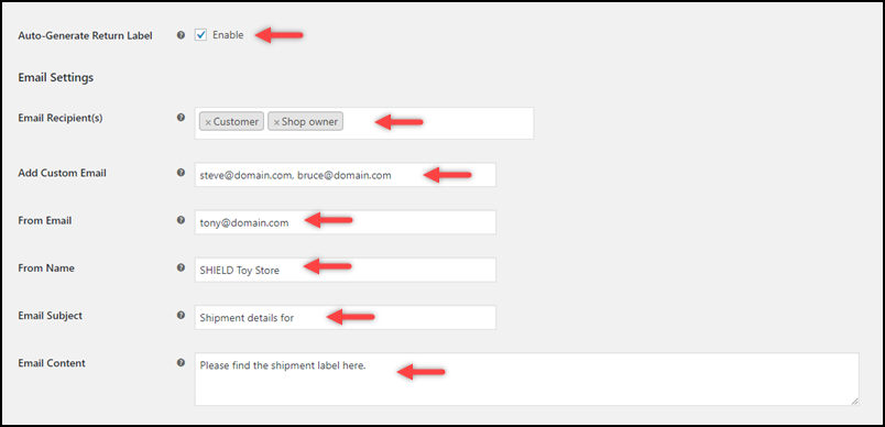 print WooCommerce shipping labels