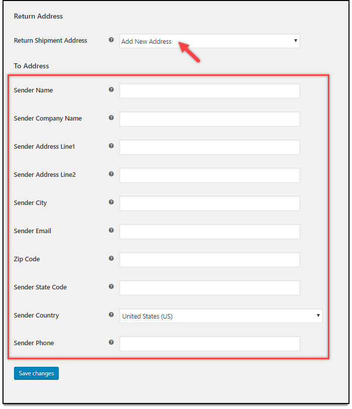 Specify Custom Return Address | EasyPost Return Label