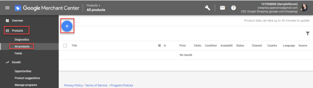 Adding Products to Google Merchant Center