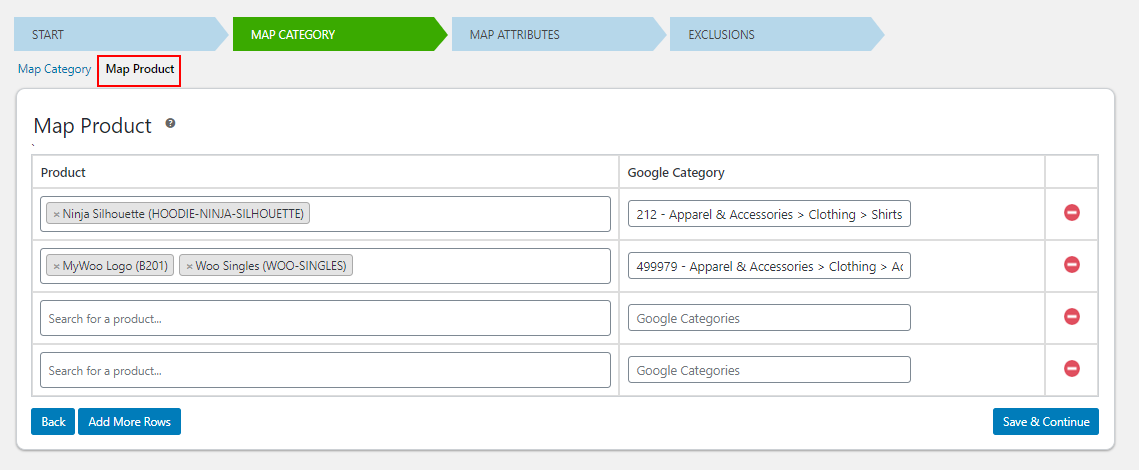 ELEX WooCommerce Google Shopping Plugin | Map Product