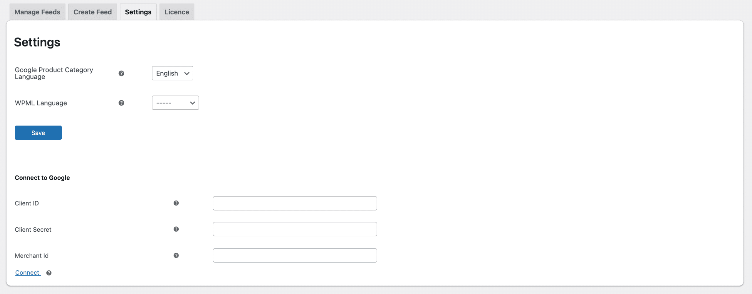 Settings Tab