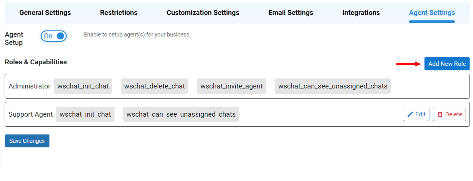 Agent settings | ELEX WordPress Live Chat Plugin