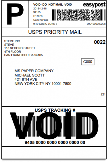 usps cancel shipping label
