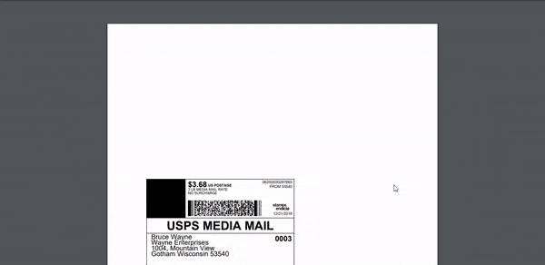 ELEX WooCommerce Stamps.com USPS Bulk Label Printing Add-On | Sample PDF