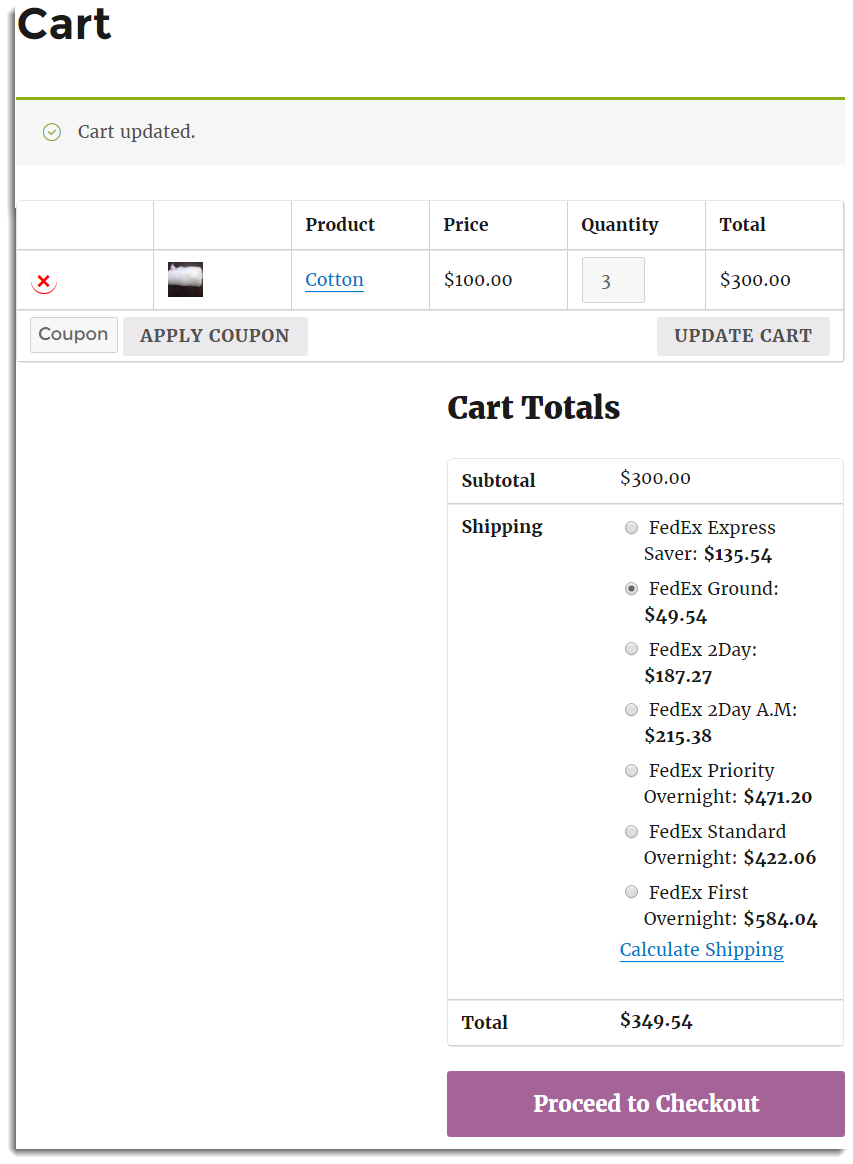 Pack Items by Weight | Cart Page for Case-3