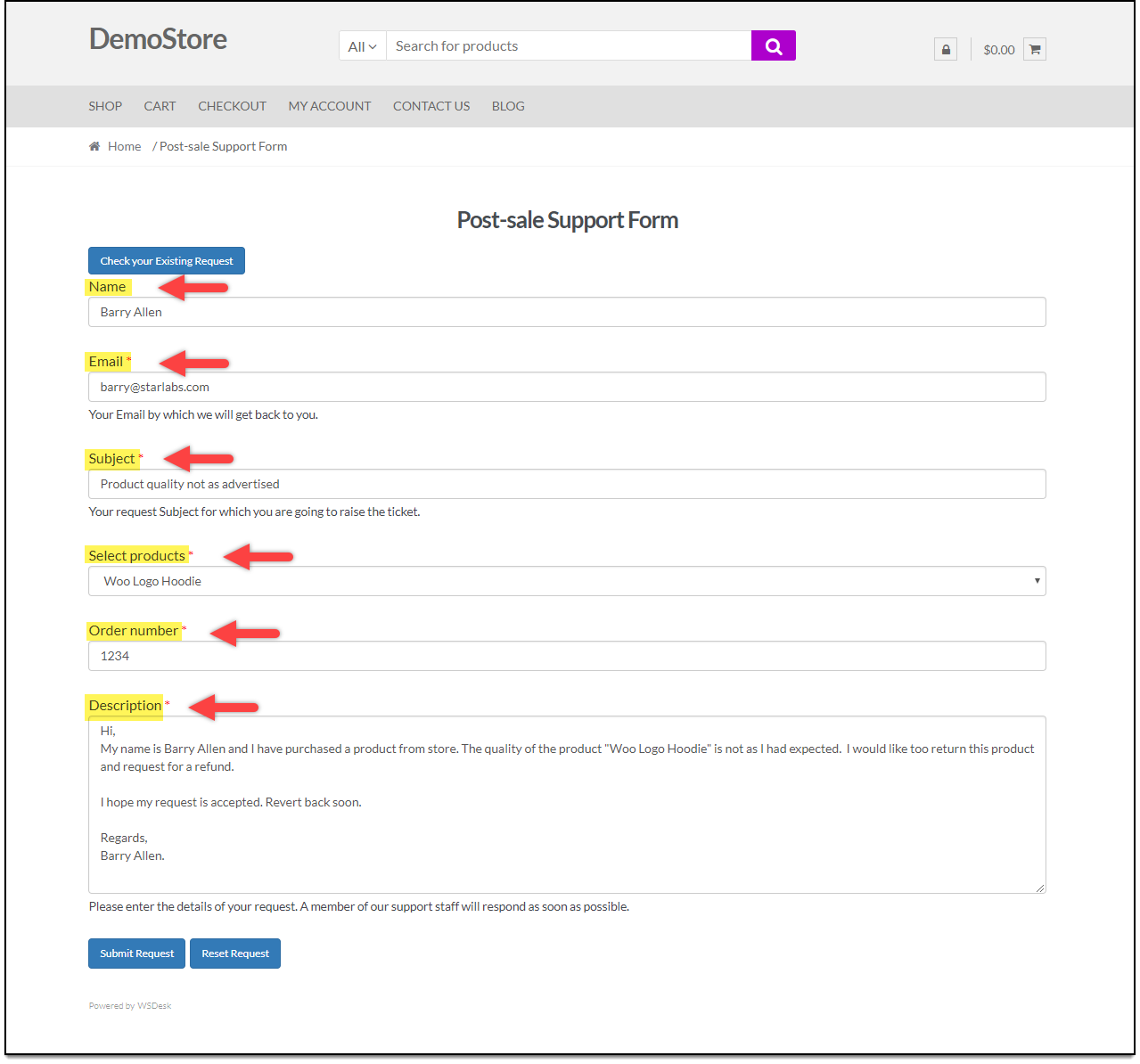 Creating Multiple Support Forms | Post-sale Support Form