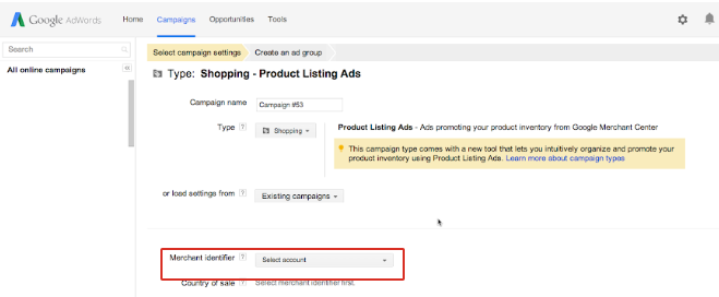 Selecting Shopping Ads Campaign Google Shopping Ads WooCommerce Google Product Feeds