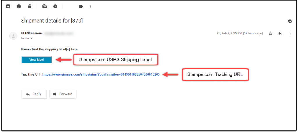 Receive Order Email Notification with Shipping Label & Tracking Link | ELEX Stamps.com USPS Auto-Generate & Email Labels Add-On