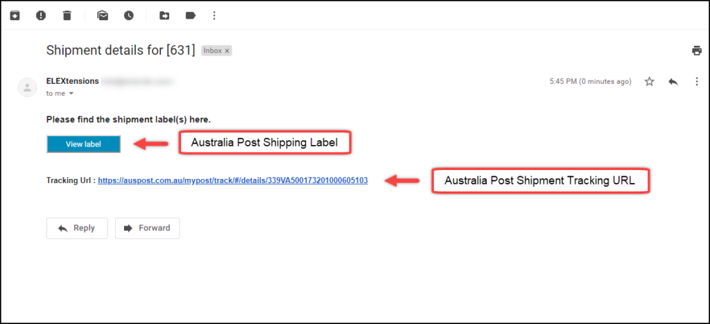 Receive Order Email Notification with Shipping Label & Tracking Link | Australia Post Auto-Generate & Email Labels Add-On
