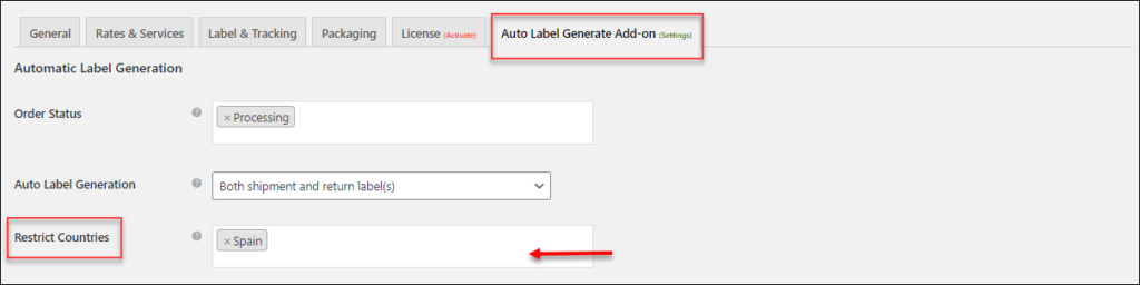 ELEX WooCommerce DHL Express Auto-Generate & Email Labels Add-On | Restrict Countries