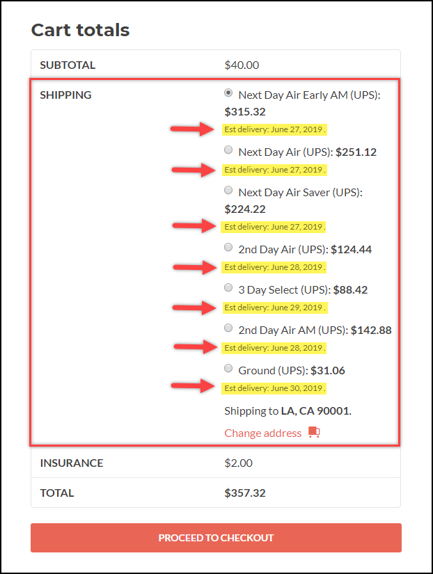 WooCommerce FedEx Estimated Delivery Date | Estimated Delivery Dates for UPS