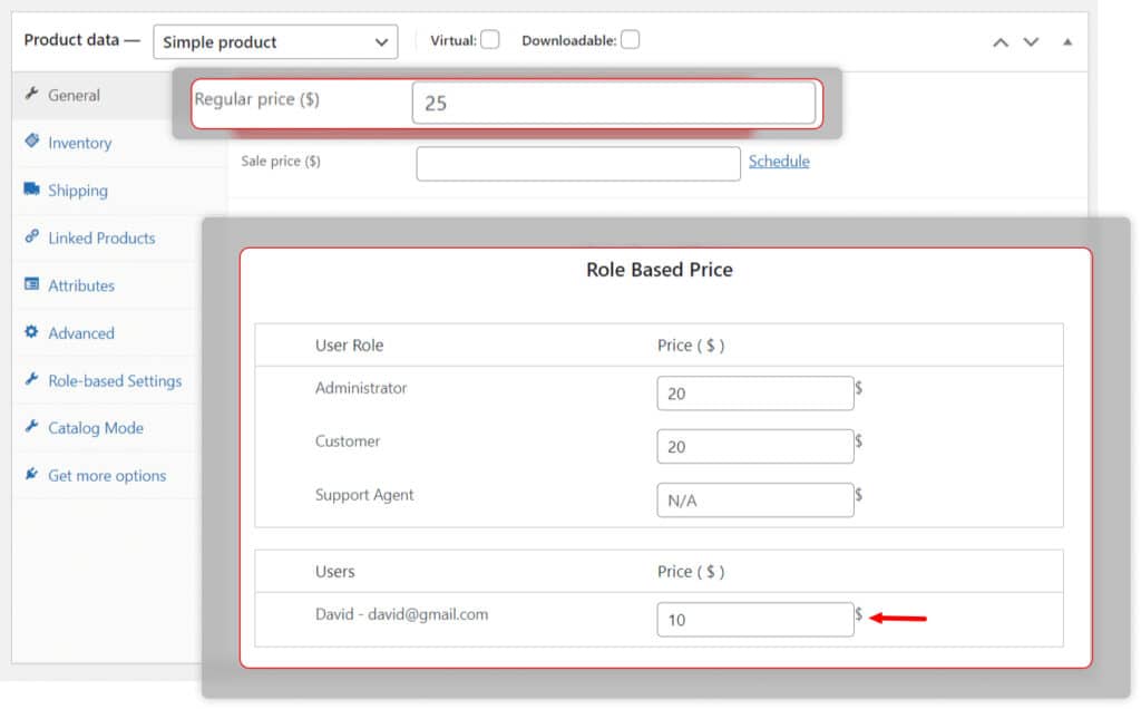 Set Role Based WooCommerce Prices