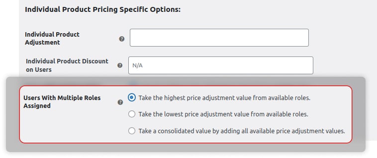 Set the Price Adjustment Calculation Mode for Multiple User Roles
