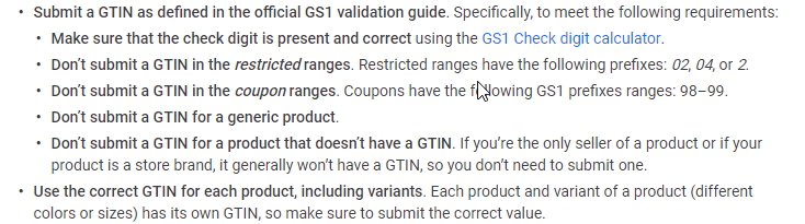 GTIN minimum Requirement | WooCommerce Google Shopping 