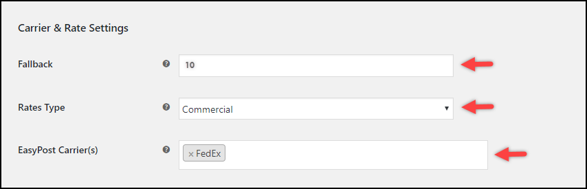 WooCommerce FedEx Shipping Method Extension with EasyPost | Carrier and Rate settings