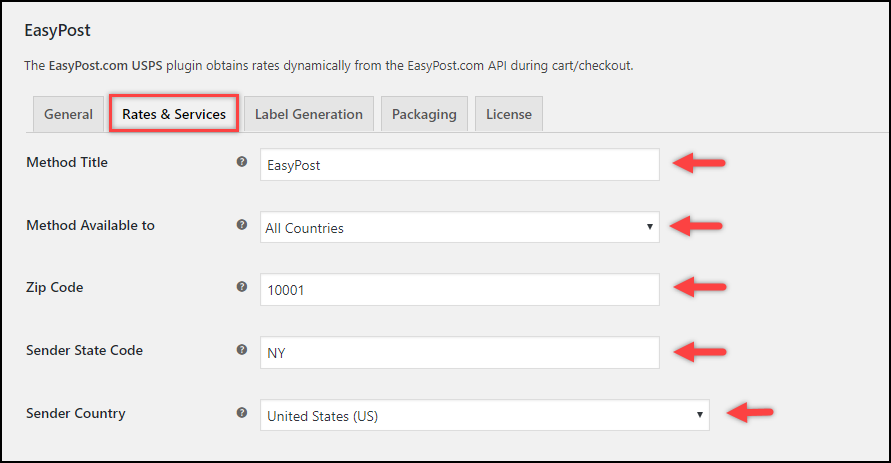 WooCommerce FedEx Shipping Method Extension with EasyPost | Rates and Services settings