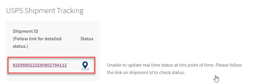 USPS tracking on Order page || USPS shipment tracking