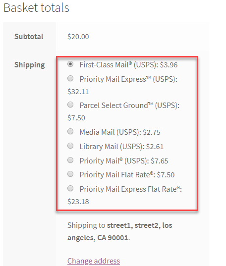 Shipping option || USPS shipping plugin