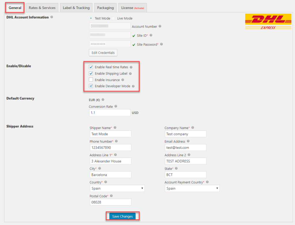 DHL _Plugin_general Settings || Shipping Prohibited and Counterfeit goods