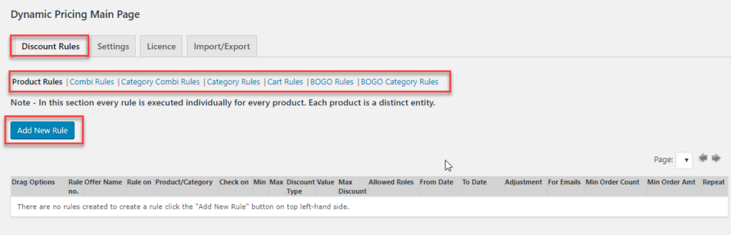 Rule creation settings for Dynamic Pricing || Set up a Wholesale store
