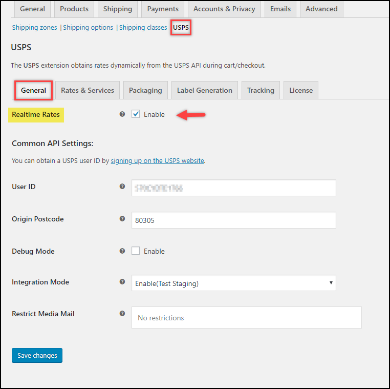 WooCommerce USPS Shipping Method Extension | Enabling Real-time Rates