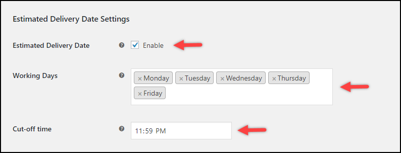 WooCommerce USPS Shipping Method Extension | Estimated Delivery Date settings